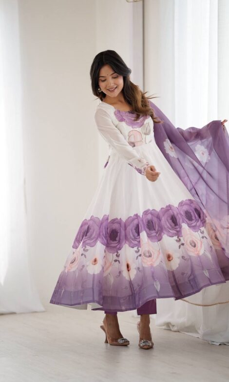 Flower Anarkali