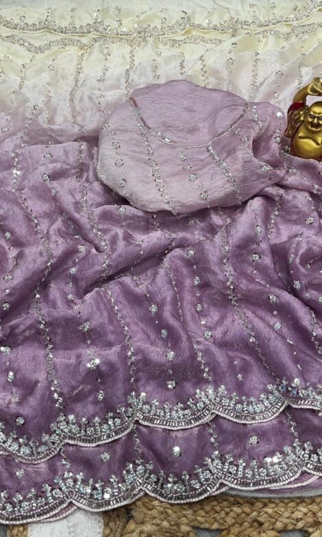 Crush space silk saree