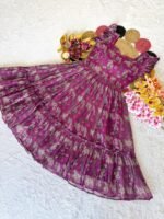 Chanderi floral midi gown