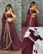 Tissue silk lehenga - Image 4