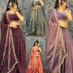 Tissue silk lehenga