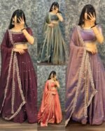 Tissue silk lehenga