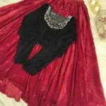 Velvet lehenga
