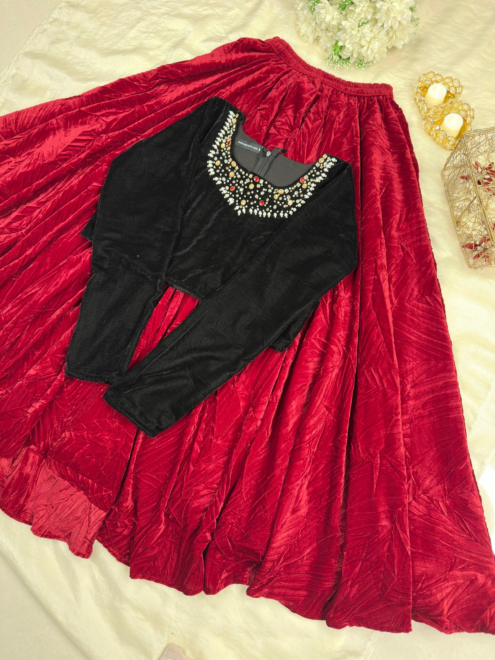 IMG_2244 Velvet lehenga - Image 1